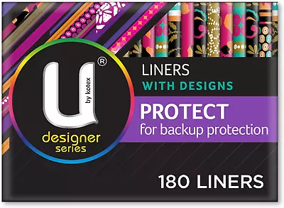 U By Kotex Designer Series Liners 180 Count (6 X 30 Pack) - Packaging May Vary • $37.50