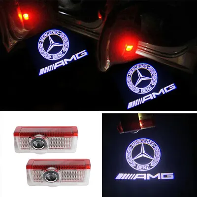 2x Car Door Projector AMG HD Light Ghost Shadow Laser For Mercedes A B C E G • $22.95