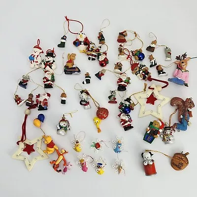 Lot Of 40+ Mini Christmas Ornaments Disney Santa Winnie The Pooh Snowmen More • $31