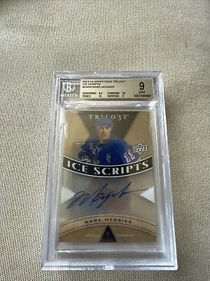 2013-14 Upper Deck Trilogy Mark Messier Ice Scripts Auto #IS-MM BGS 9/10 • $150