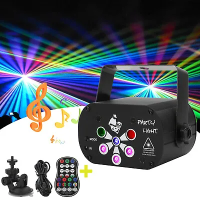 Party Lights 6-Eyes RGB DJ Disco Lights Strobe Stage Light Sound Activated LED • £19.99