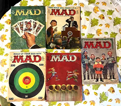 5 Vintage MAD Magazines 1960 61 62 • $25