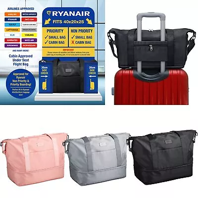 Carry On Cabin Bag Underseat Folding Hand Luggage Ryanair Easyjet Travel Flight • £11.99