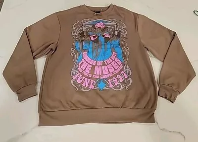 Women's Disney Hercules Muses Crew Neck Long Sleeve Graphic Sweatshirt - Brown S • $10