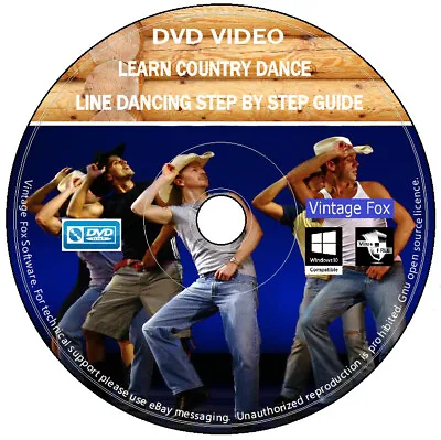 Beginners Step By Step Easy Guide Line Dancing Learn Country Dance DVD Video + • £4.95