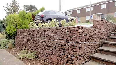 Gabion Basket 1 X 1 X 1m | Pack Of 10 | Erosion Control Retaining Wall Gardens • £609.33