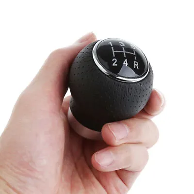 5 Speed Black Car Manual Shift Knob Gear Stick Shifter Lever Leather Universal A • $9.70