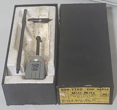 Brown And Sharpe 599-7760 Miti-Mite Indicatormag Base In Box Machinist Tools • $55