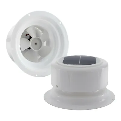 RecPro RV Solar Ventilation Fan | Solar Powered Ceiling Vent With Fan • $39.95