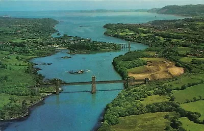 Picture Postcard: Aerial Photo Of Menai Straits Anglesey Wales • £3.50
