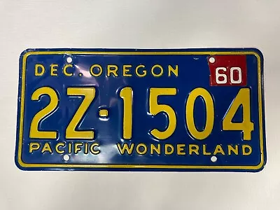 Oregon 1960 PACIFIC WONDERLAND License Plate With Metal Tag. NR & Free Shipping • $80