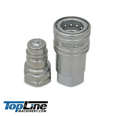 TL33 3/8  SAE Thread Hydraulic Quick Connect Coupler Set 1/4” Body Ag ISO 5675 • $17.95