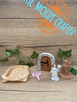 Rubber Latex Mould Mold Stand Up Fairy Door Fairy And Fairy Garden Sign Bundle • £10.50