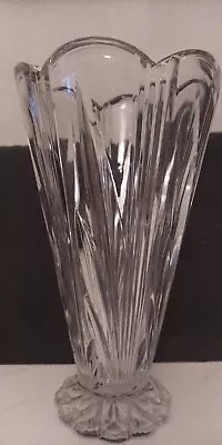 Waterford Crystal Vase 8 Made In Ireland Leaf Pattern For Flowers Engagement • $275