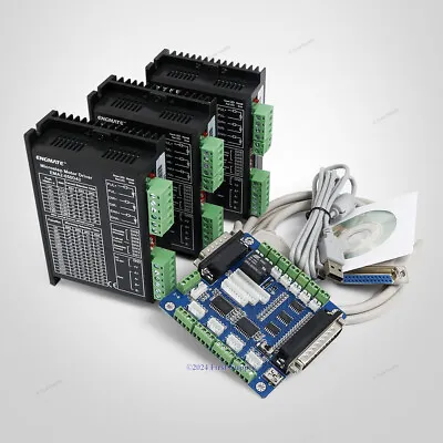 CNC Kit 3 Axis Breakout Board & EMA2-050D42 Drivers For DIY Router/Mill/Plasma • $166.13