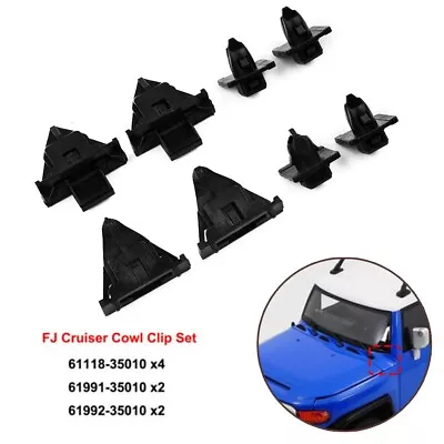 Cowl Clip Fixing Kit Black Car Durable For TOYOTA FJ Cruiser 2007-14 Panel Parts • $6.44