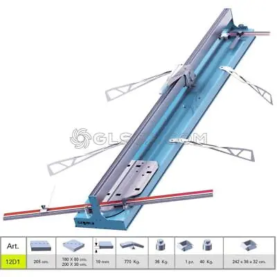 £1374.34 • Buy Tile Cutter Machine Manual Push Handle Sigma 12d1 Cutting Lenght 205 Cm