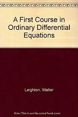 $8.60 • Buy First Course In Ordinary Differential Equations Hardcover Walter
