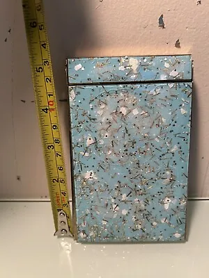 Vintage 1950’s Flip-Up Metal Confetti Notepad Holder Pad Replaceable Empty • $10