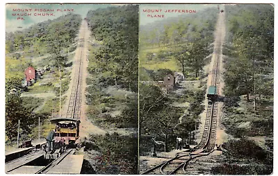 C1912 Mauch Chunk Pennsylvania PA Railway Postcard Mt. Pisgah & Jefferson Planes • $4.50