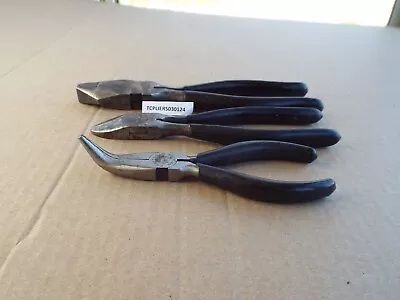 3 VTG USA Craftsman Bent Plier Cutters Linesman Ready For Use (Please Read) • $39.95