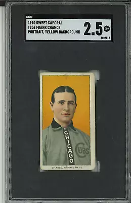 1909 T206 Frank Chance Yellow Portrait SGC 2.5 SC 350 • $410