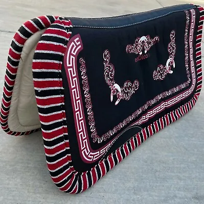 $49.99 • Buy Black Saddle Pad Western Saddle Blanket, Carona Suadero Charro Para Caballo