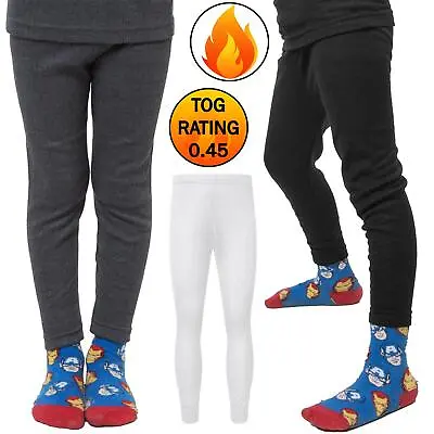 £5.39 • Buy Kids Thermal Bottoms Boys Girls Long John Base Layer Children Underwear Pants