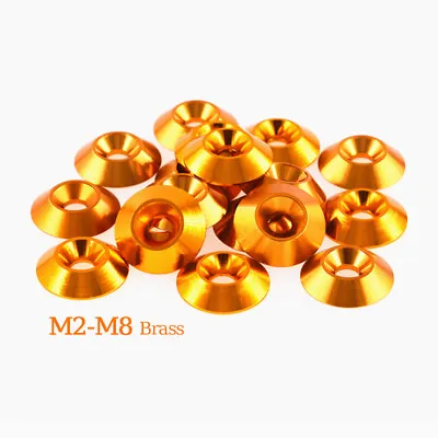 £3.06 • Buy Metric Countersunk Washers Brass M2M2.5M3M3.5M4M5M6 Screws Washer-Golden Yellow