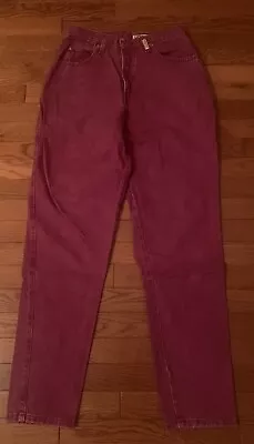 Vintage Sasson Womens Mom Jeans Tapered Leg Pockets Dark Magenta High Rise  9/10 • $17