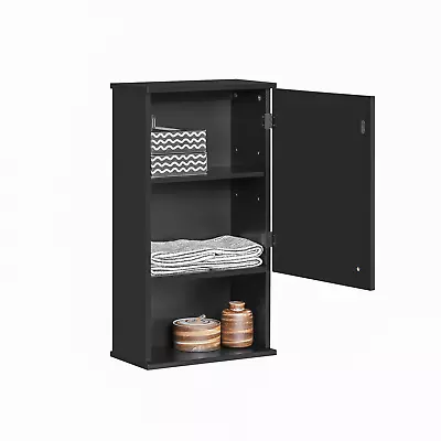 SoBuy Wall Mounted One Door Bathroom Storage Cabinet Medicine Cabinet BZR25-SCH • $80.99