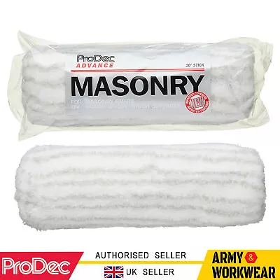 ProDec Masonry Paint Roller Sleeve Heavy Duty Long Pile 10  Stick | Padded Core • £8.95