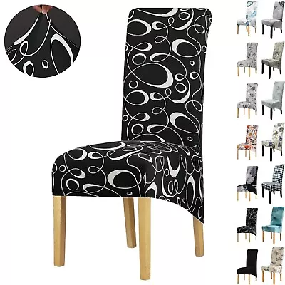 Stretch XL Dining Chair Cover Seat Slipcover Spandex Cover Wedding Banquet Party • $10.99