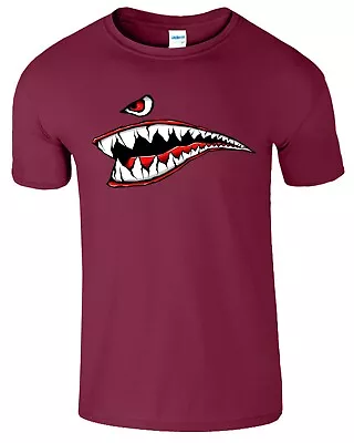 Shark Face Animal Print Sarcastic Men's Short Sleeve T Shirt New Funny Gift Tee • $14
