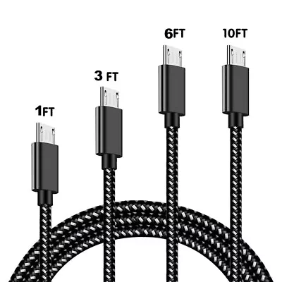 Heavy Duty Micro USB Fast Charger Data Cable Cord For Samsung Android HTC LG US • $3.12