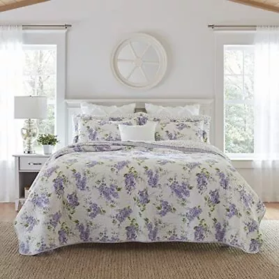 Laura Ashley Home - Keighley Collection - Quilt Set - 100% Cotton Reversible L • $94.67