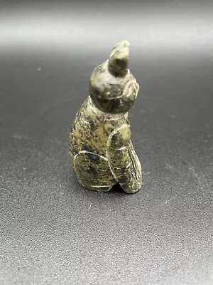 Black Stone Cat Carving. Mini Sculpture. 2.5x .75x 1.25 • $25.80