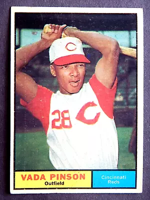 Vada Pinson #110 Topps 1961 Baseball Card (Cincinnati Reds) E • $2.99