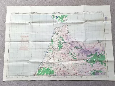 Original WW2 1941 RAF Map Of TANGIER Linen-backed • £24.99