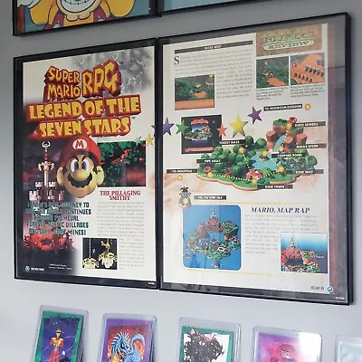 FRAMED Retro 1996 Super Mario RPG Ad/poster SNES Video Game Wall Art • $44