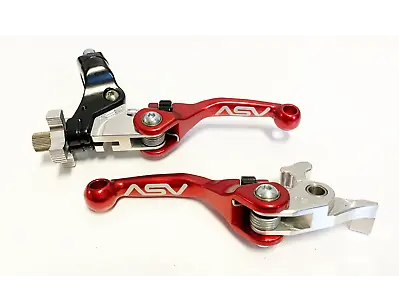 ASV F4 Front Brake Clutch Perch Levers Shorty Red Pair Yamaha YFZ 450R YFZ 450X • $200