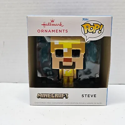 Hallmark MINECRAFT STEVE Gold Armor - Funko Pop Christmas Tree Ornament - NEW • $8.50