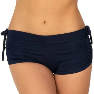 NEW Eco Friendly Cheeky Adjustable Length Tie Side Stretch Hot Yoga Shorts NWT • $39.99