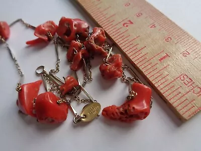 Vintage Jewelry Designer “Les Bernard” Necklace Coral • $39.99