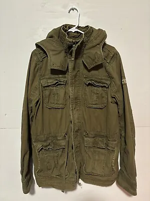 Abercrombie And Fitch Sentinel M65 Army Style Green Hooded Jacket • $80
