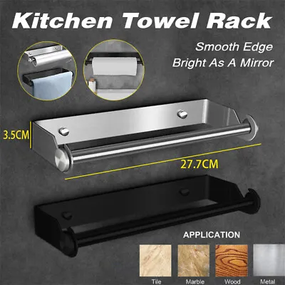 Paper Towel Holder Under Cabinet Wall Mount Stainless Steel Rack Kitchen AU NEW • $15.88