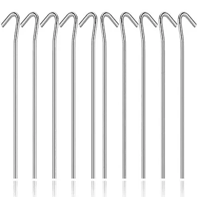 Heavy Duty Galvanized Steel Tent Pegs Metal Camping Ground Sheet Anchor UK • £0.99