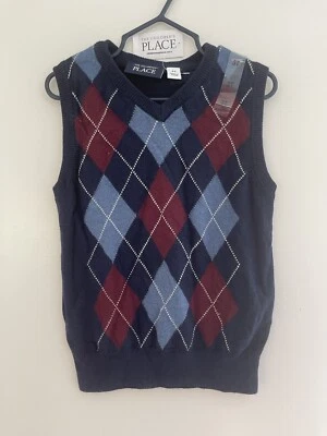$9.61 • Buy TCP Toddler Boys Patterned Lightweight V-Neck Sleeveless Sweater Vest Navy 3T