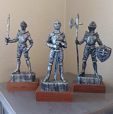 Vintage Plastic Medieval Knight Figures Made In Hong Kong 10 Inches Tall • $24.99