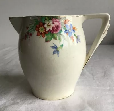 Vintage Royal Falcon Ware Weatherby Hanley England Floral Art Deco Jug • £6.50